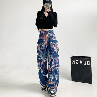 Spring And Autumn New High Waist Loose All-match Wide Leg Pants