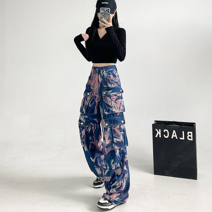 Spring And Autumn New High Waist Loose All-match Wide Leg Pants