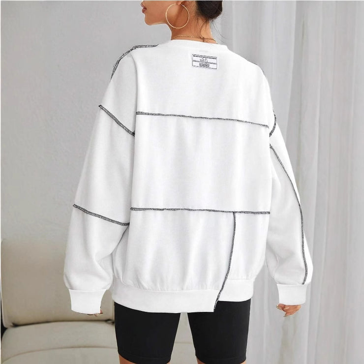 Fashion Casual Loose Round Neck Long Sleeve Women's Sweater