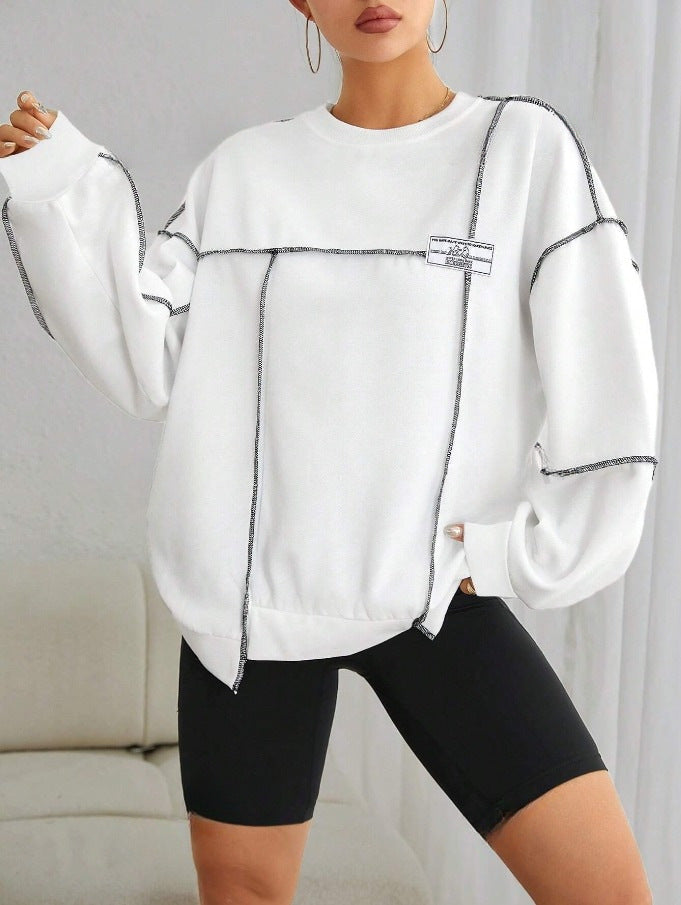 Fashion Casual Loose Round Neck Long Sleeve Women's Sweater