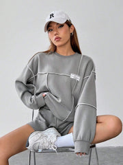 Fashion Casual Loose Round Neck Long Sleeve Women's Sweater