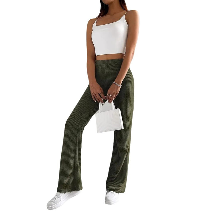 Bell-bottom Pants Women's Fashion Solid Color Casual Pants