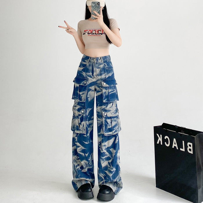 Spring And Autumn New High Waist Loose All-match Wide Leg Pants